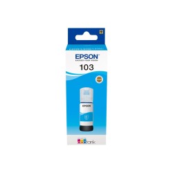 Epson EcoTank 103 Cyan - Encre Authentique 65ml pour Impressions Durables
