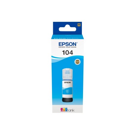 Epson EcoTank 104 Cyan - Bouteille d'Encre Authentique pour Impressions Durables