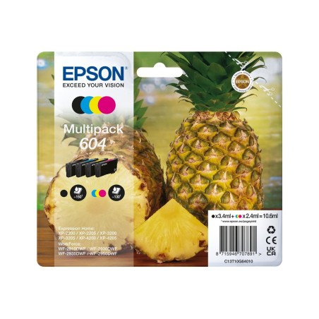 Epson Pack Ananas 604 NCMY – Multipack de 4 Cartouches d’Encre | Original Epson