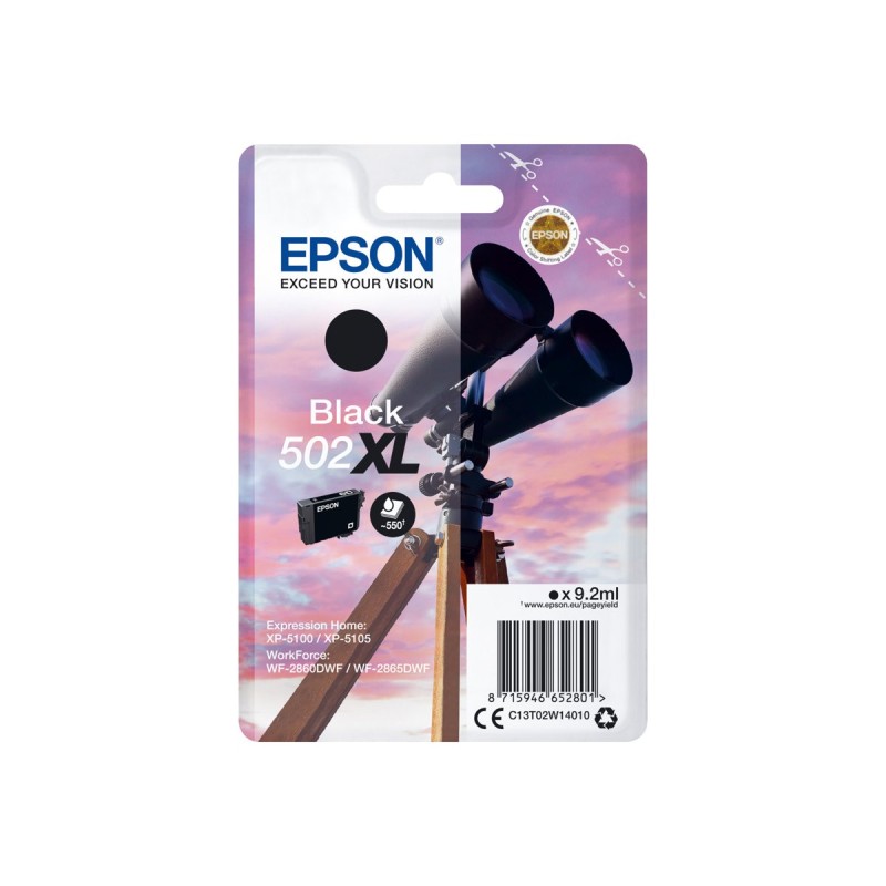 Epson 502XL Noir Jumelles – Cartouche d’Encre Haute Capacité | Officielle Epson