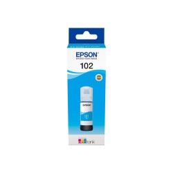 Epson EcoTank 102 Cyan - Encre Authentique 70ml pour Impressions Durables