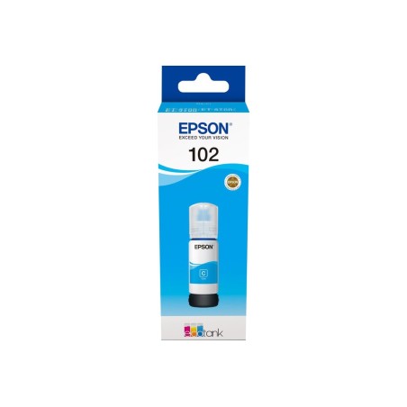 Epson EcoTank 102 Cyan - Encre Authentique 70ml pour Impressions Durables