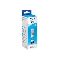 Epson EcoTank 102 Cyan - Encre Authentique 70ml pour Impressions Durables
