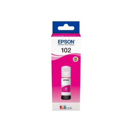 Epson EcoTank 102 Magenta - Encre Authentique 70ml pour Impressions Durables