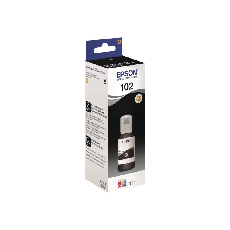 Epson EcoTank 102 Noire - Encre Authentique 127ml pour Impressions Durables